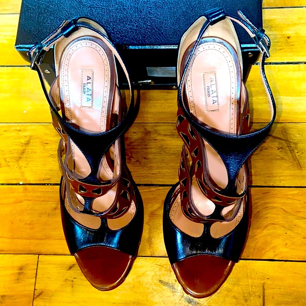 Alaia Paris Platform Wedge Sandals